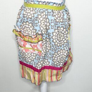 Womans Half Apron Boho Artsy Prairie Cottage Country Farmhouse Floral Trad Wife